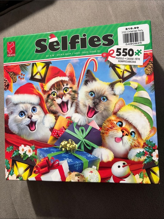 Other - Selfies Cat Puzzle - Festive Multi-Color (550 Pieces) Christmas Party